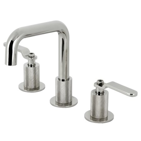 KINGSTON BRASS Widespread Bathroom Faucet with Push PopUp, Polished Nickel KS1416KL